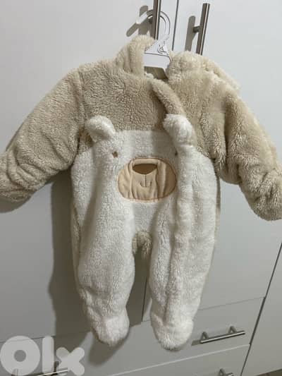 original marines winter zipper baby fur overall