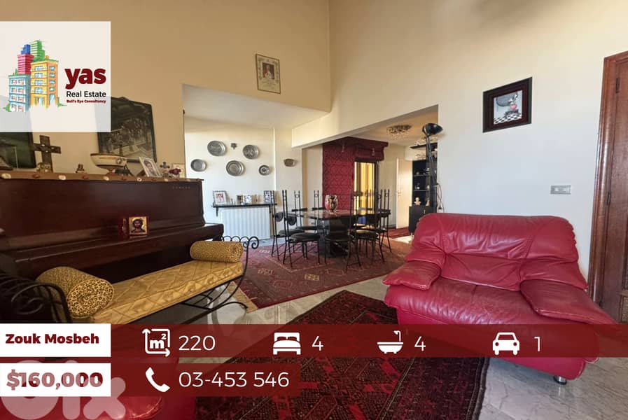 Zouk Mosbeh 220m2 | Sea View | Well Maintained | EL | 0