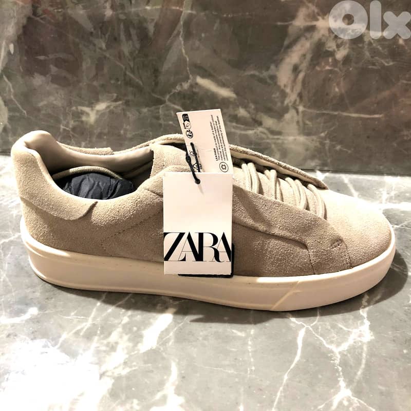 ZARA 41 - LEATHER TRAINERS 1