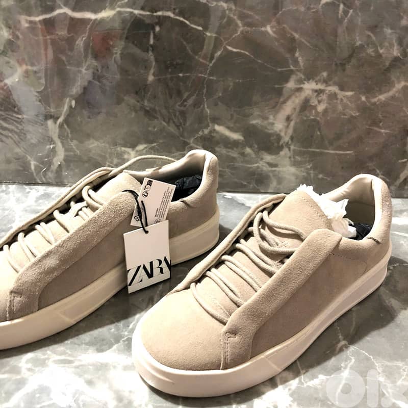 ZARA 41 - LEATHER TRAINERS 0