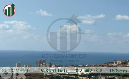 APARTMENT FOR RENT IN KFARHBAB WITH OPEN SEA VIEW!!!