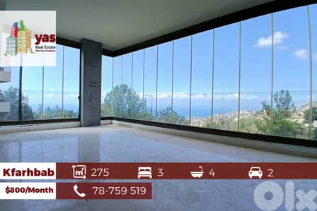 Kfarhbab 275m2 | Rent | prime Location | Open View | IV