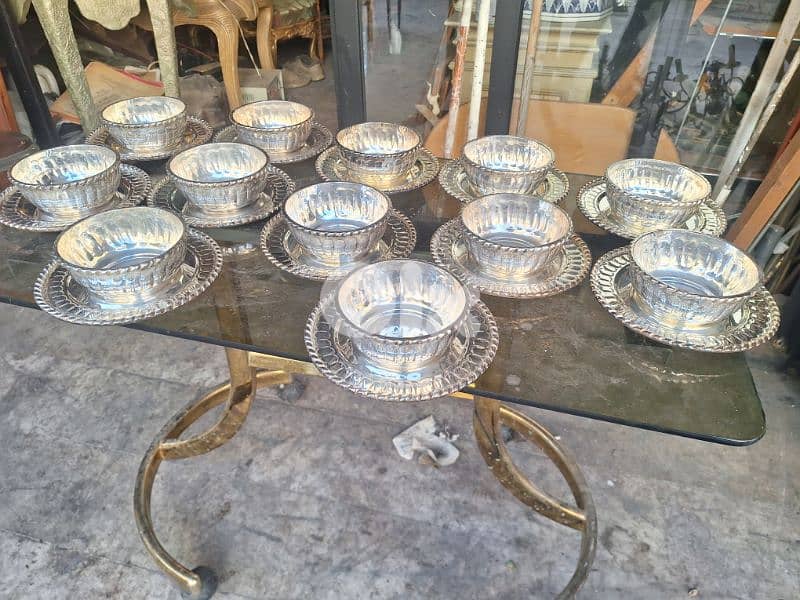 كاسات مغلي مطلي بالفضة اصلي قديم عدد١٢ 1