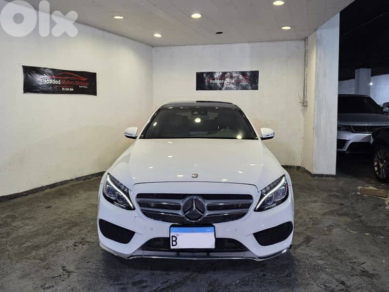 2015 Mercedes C300 4 Matic Look AMG White/Black Clean Carfax Like New! 0