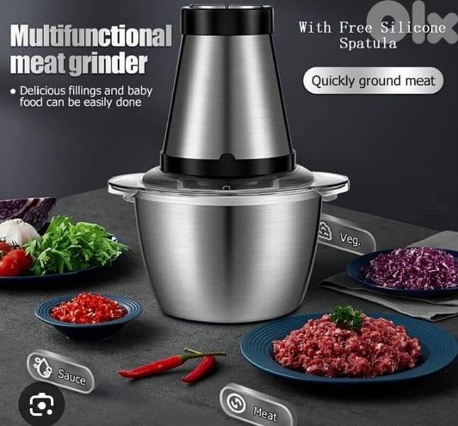 stainless food processor and grinder 1