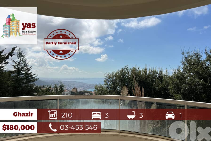 Ghazir 210m2 | 100m2 Terrace/Garden | Luxurious | Partly Furnished |IV 0