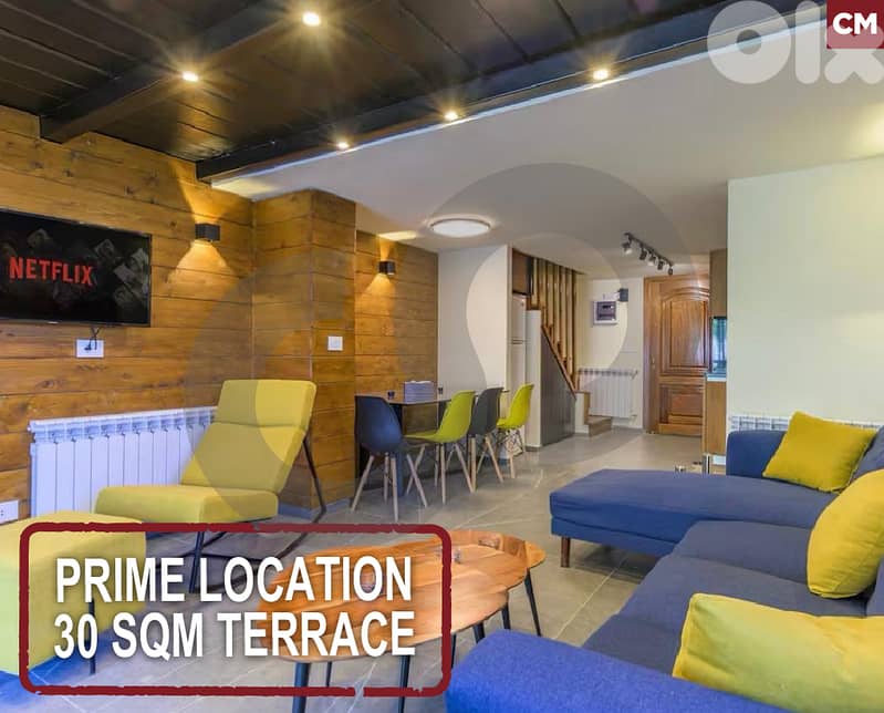 Duplex chalet in the heart of mzaar with terrace for sale REF#CM126755 0