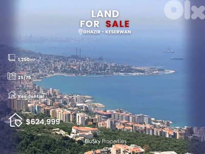 Land For SALE In Ghazir أرض للبيع #CA