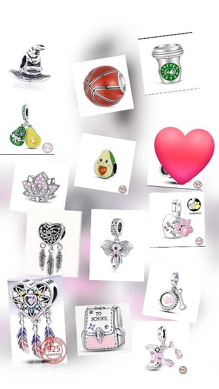 Pandora like Silver charms 0