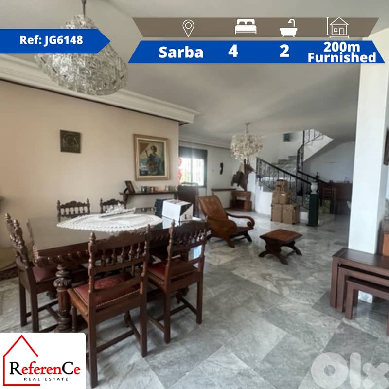 Duplex furnished in Sarba دوبلكس مفروش في صربا 0