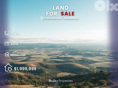 Land For SALE In Kfaryassine أرض للبيع #CA