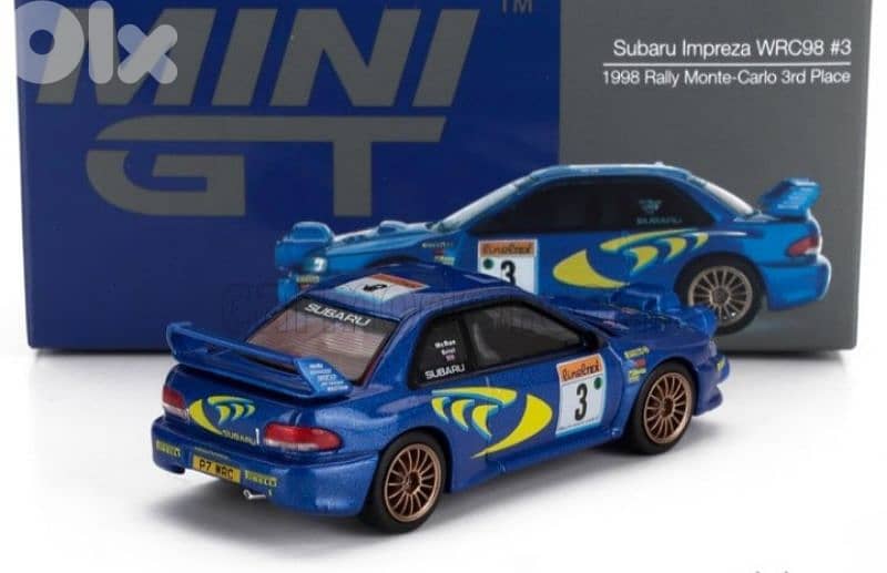 Subaru Impreza McRae (Monte Carlo 1998) diecast car model 1;64 2