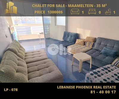 Fully furnished 35sqm chalet for sale in Maameltein with open sea view