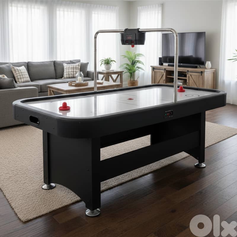 Air Hockey Table With Sound Effect & Electric Scoring 0