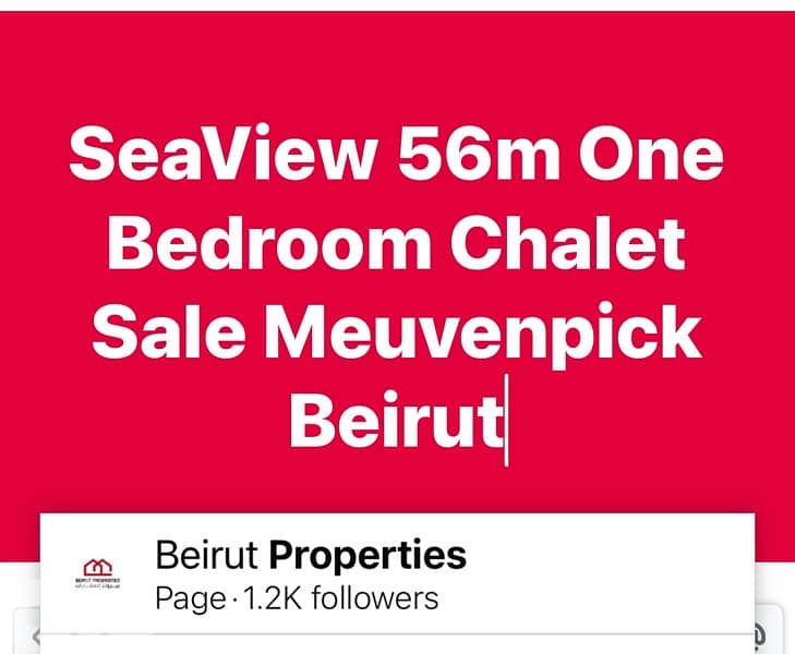 SeaView 56m One Bedroom Chalet Sale Meuvenpick Beirut 0