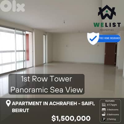 417sqm Apartment for sale in Achrafieh - Saifi, Beirut