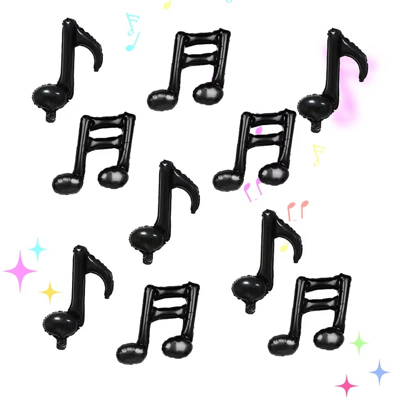 Music Note Aluminum Foil Balloons (10pcs) Party & Event Decorations 0