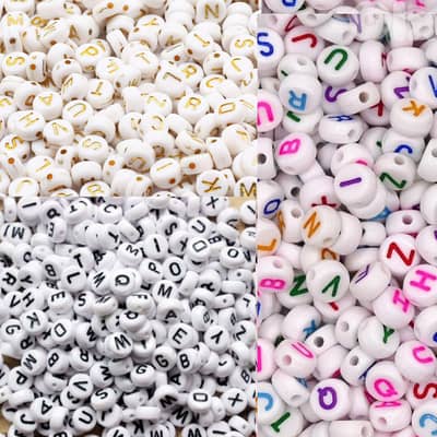 300pc letter beads