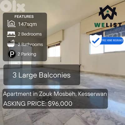 Apartment for sale in Zouk Mosbeh