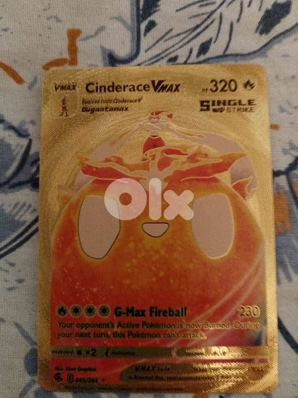 Cinderace golden pokemon card. 0
