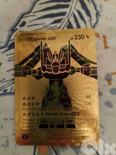 zygarde pokemon golden card.