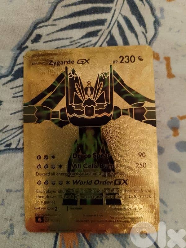 zygarde pokemon golden card. 0