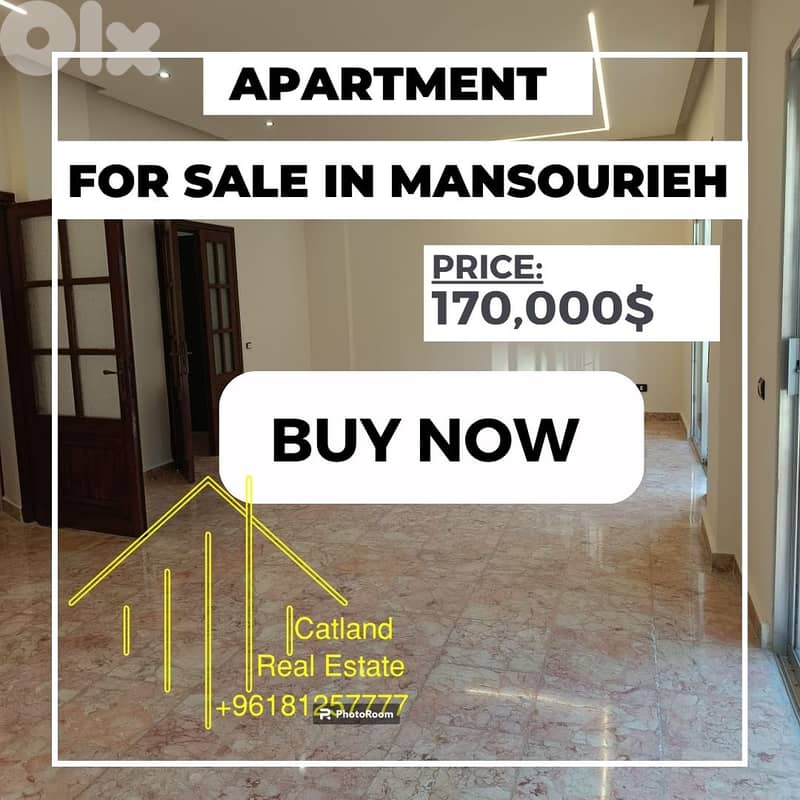 3 bedroom Apartment for sale in Mansourieh 160m2 for $170K 0