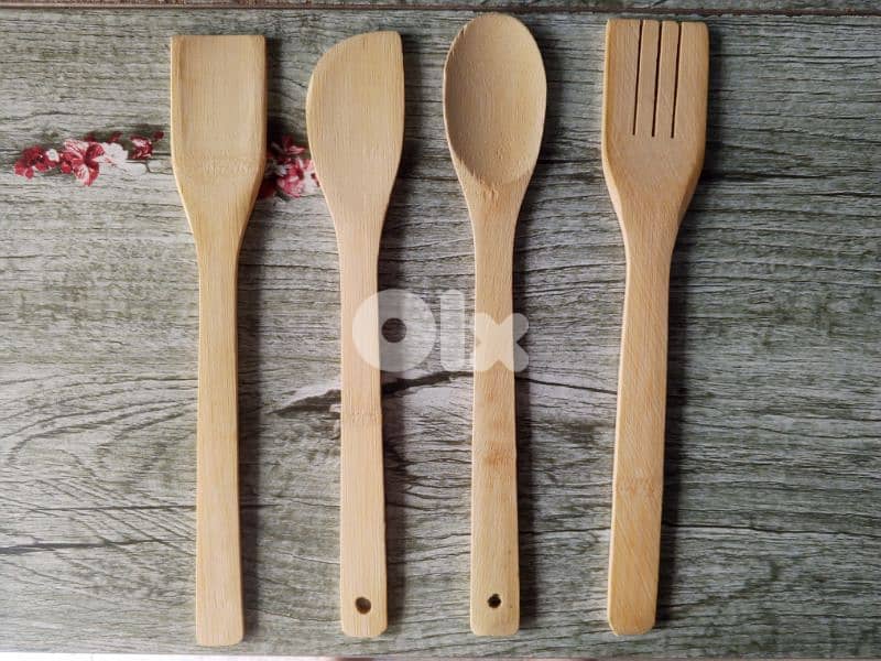 bamboo cooking spoons 0