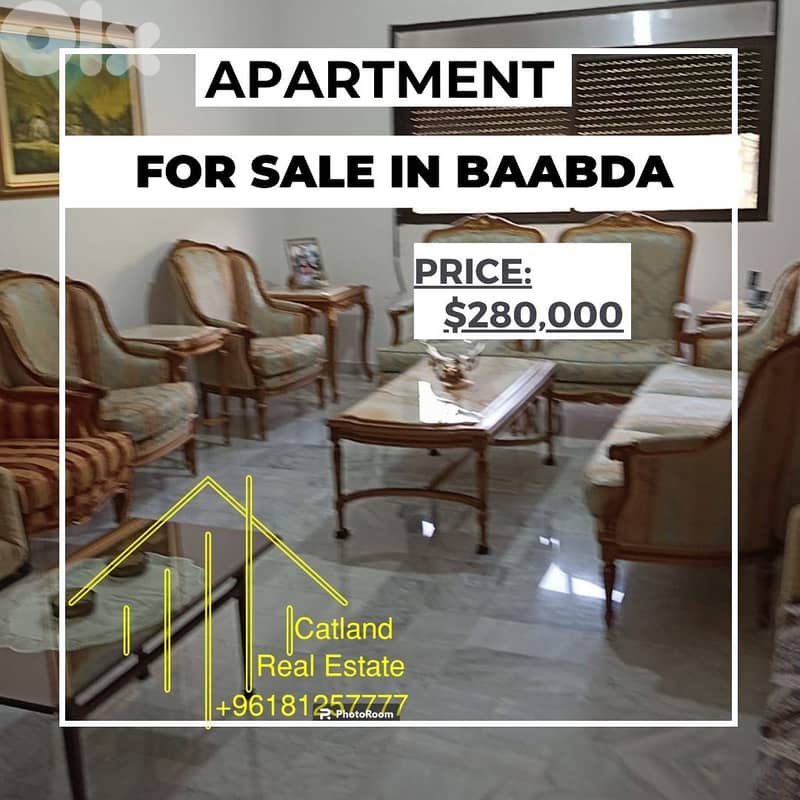 Apartment for sale in Baabda for only 280,000$ 0