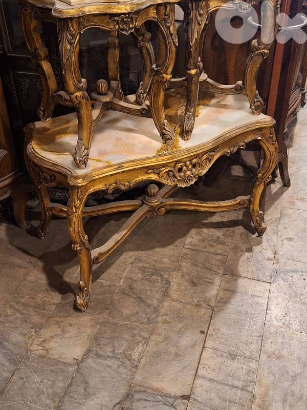 set of 3 marble tables 1