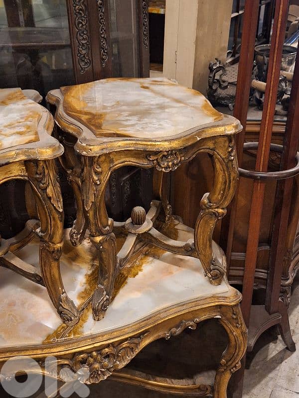 set of 3 marble tables 2