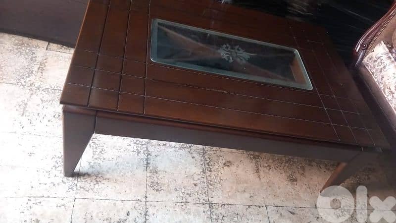 طقم كنبايات شغل توصاية خشب زان خمس قطع وطاولة 7