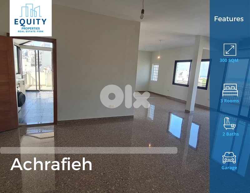 300 SQM Apartment With 100 Terrace For Rent In Achrafieh #ML211924 0