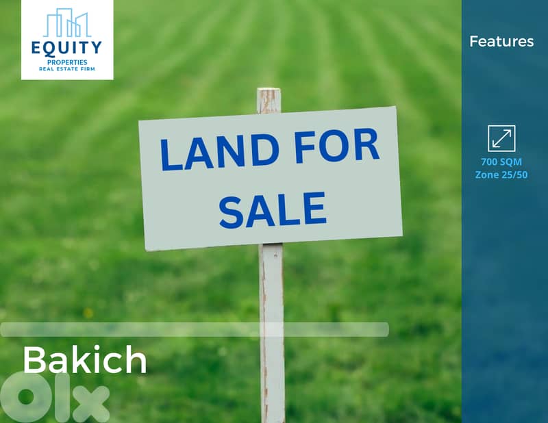 700 SQM Land For Sale In Bakich أرض للبيع #CK2124174 0