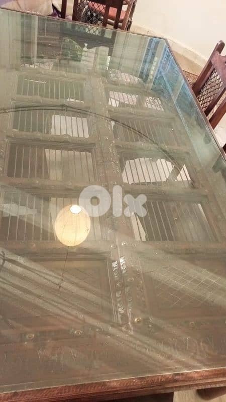 Antique Dining room with 8 chairs and dressoir 4