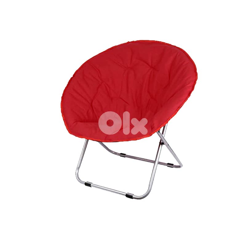 Comfort & Sturdy Burgundy Round Moon Chair - كرسي دائري على شكل قمر 0