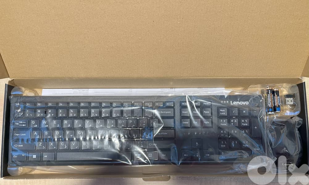 Lenovo 100 Wireless Desktop Keyboard + Optical Mouse Combo 4
