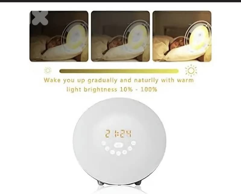 Wakeup Light Alarm& Nature Sounds, Radio, 7 Colour-Changing/4$delivery 7