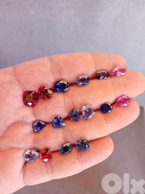 natural certified gemstones. . sapphire , spinel, garnet 1