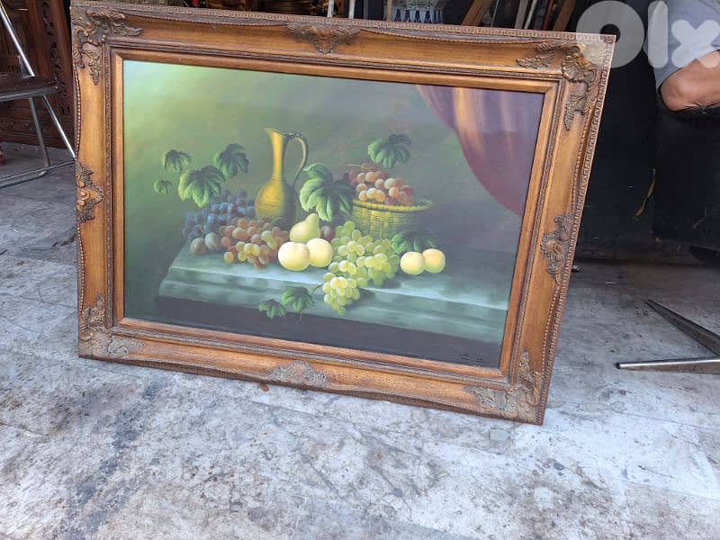 لوحة رسم زيتي مع كادر خشب مميزة سعر لقطة painting 2