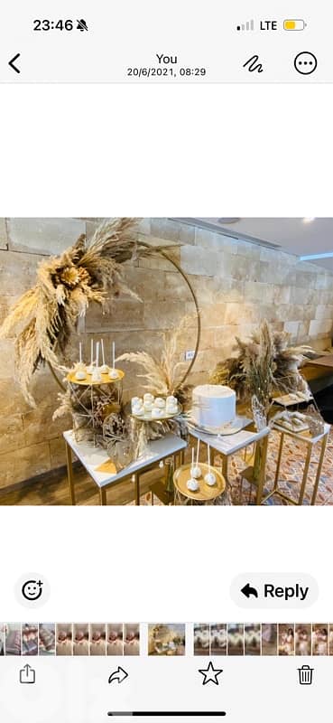 event decoration 5 metallic tables gold square 1