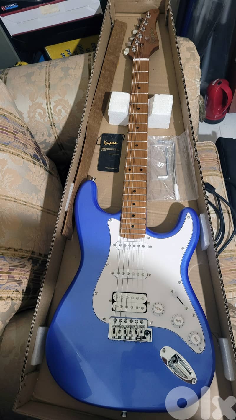 Kaysen KST-210 Electric Guitar HSS, full pro setup 2