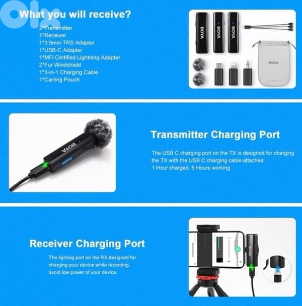 all in one professional microphone (type c)(lightning)(aux) 3