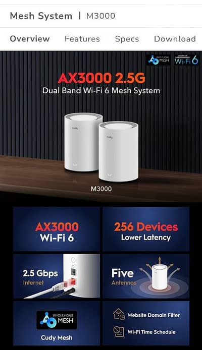 Cudy M3000 wifi 6 Mesh