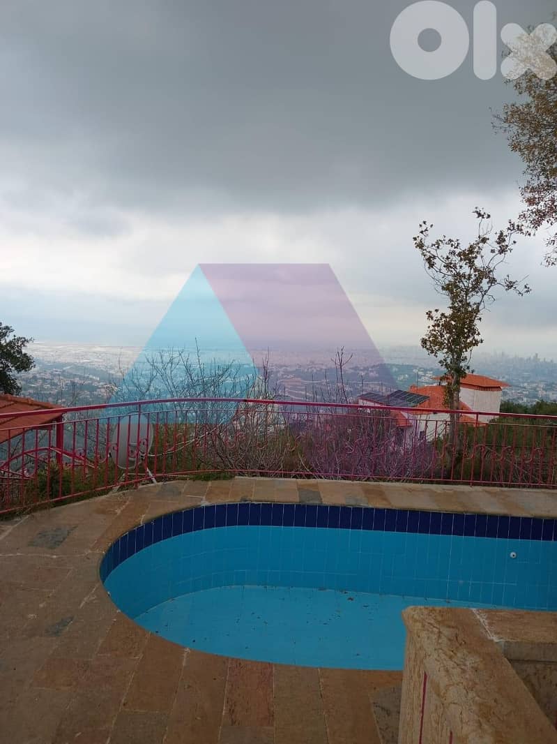 3 bedroom villa+Garden+Pool+mountain view 4sale in Aley- فيلا في عاليه 0
