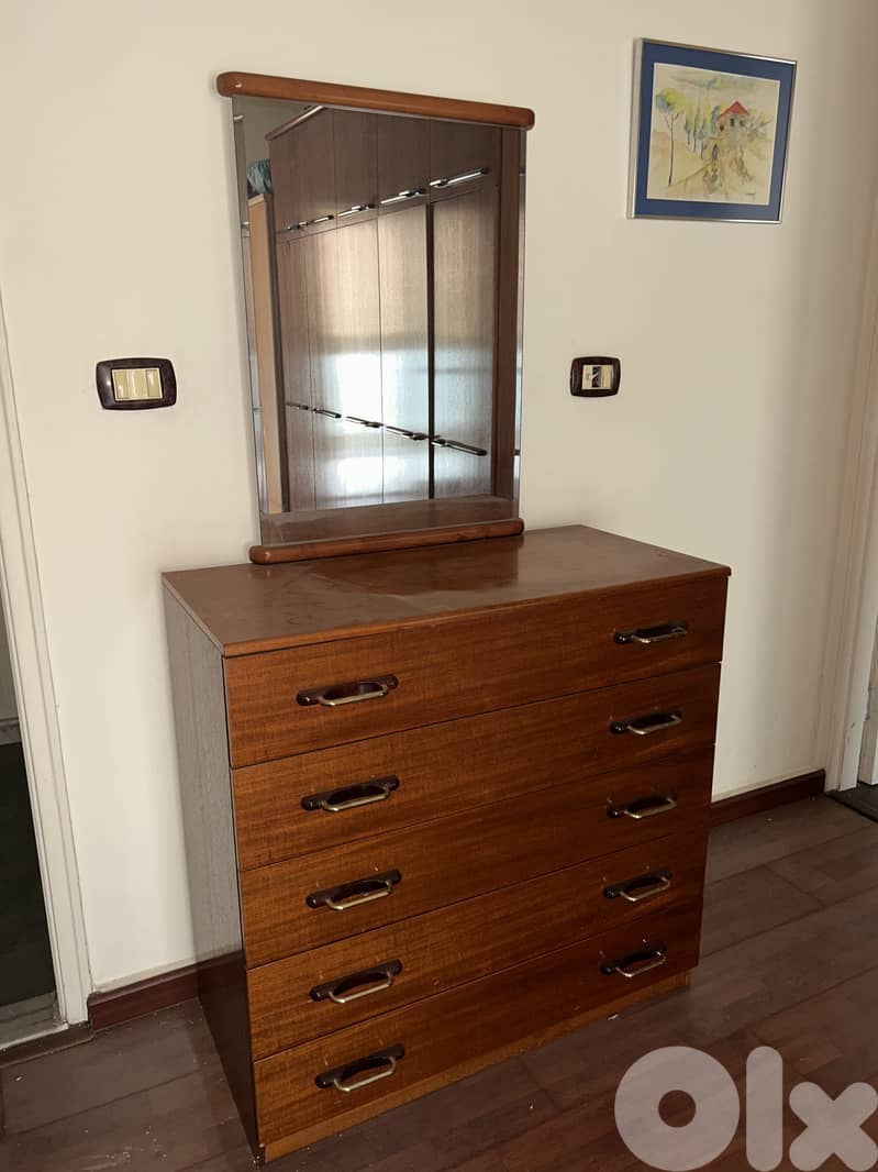 Wooden vanity + Bedside tables 1