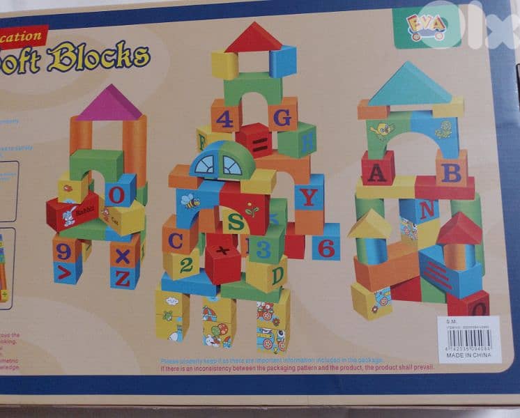 93 pieces soft block  for ages 18 months plus 1