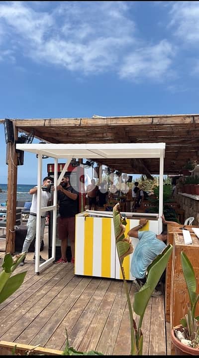 wooden kiosk