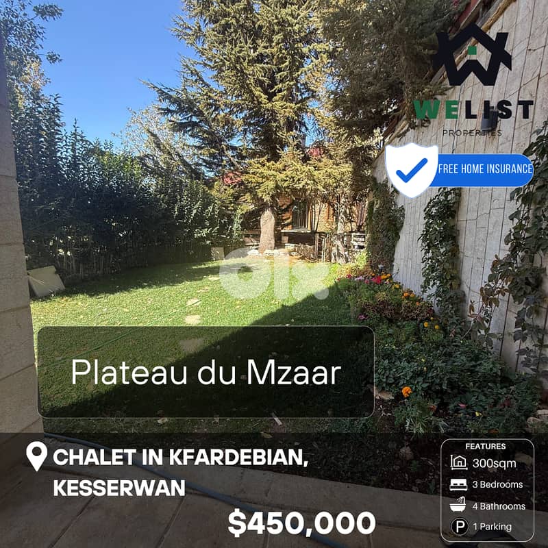 Chalet for sale in Plateau du Mzaar Kfardebian شاليه للبيع في كفردبيان 0