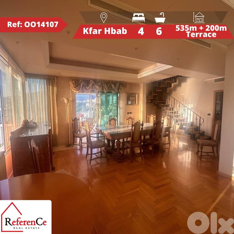 Duplex with terrace in Kfar Hbab دوبلكس مع تراس في كفار حباب 0